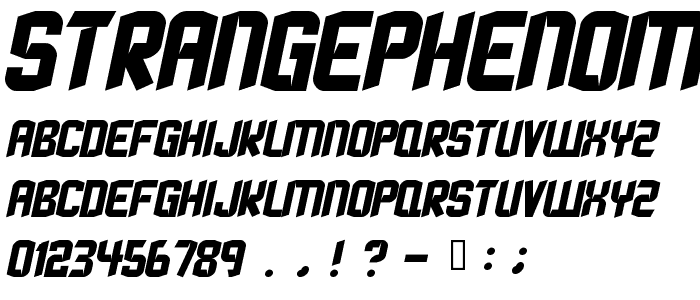StrangePhenomena normal font